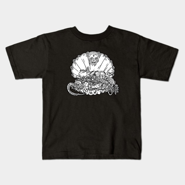 Treasure Shell - Inktober 19-21 Kids T-Shirt by DVerissimo